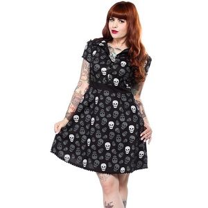 Sourpuss Lust For Skulls Rizzo Dress